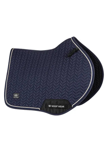 Woof Wear Navy Herringbone Saddle Close Contact Pad| Online For Equine