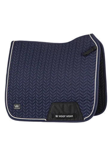 Woof Wear Navy Herringbone Saddle Dressage Pad| Online For Equine