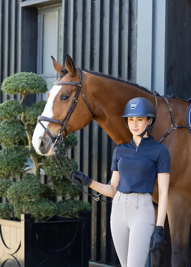Woof Wear Navy Short Sleeve Ladies Tech Riding Shirt| Online For Equine