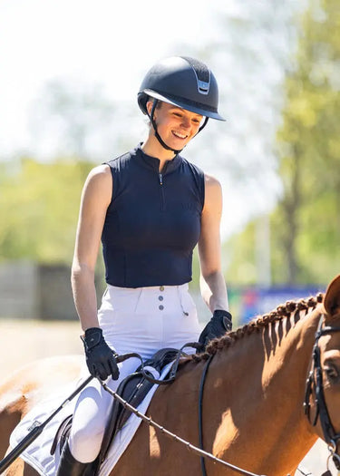 Woof Wear Navy Sleeveless Ladies Tech Riding Shirt| Online For Equine