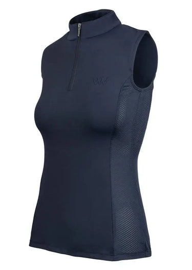 Woof Wear Navy Sleeveless Ladies Tech Riding Shirt| Online For Equine