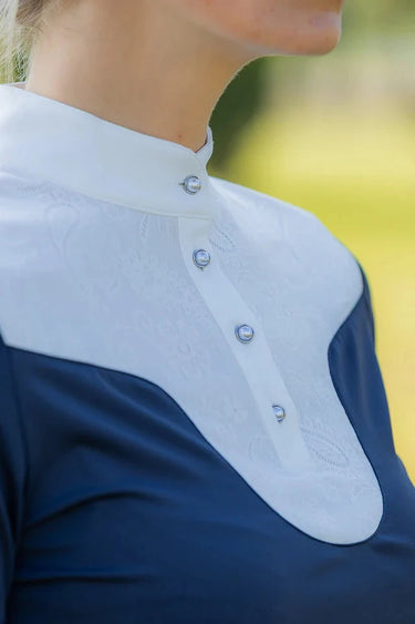 Woof Wear Navy White Vision Ladies Competition Shirt| Online For Equine