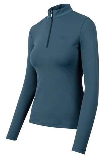 Woof Wear Petrol Blue Long Sleeve Ladies Tech Riding Shirt| Online For Equine