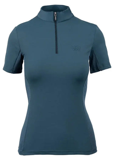 Woof Wear Petrol Blue Short Sleeve Ladies Tech Riding Shirt| Online For Equine