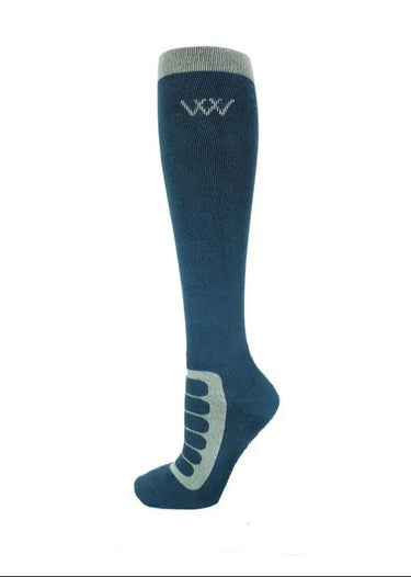 Woof Wear Petrol Sage Long Bamboo Tech Riding Sock| Online For Equine