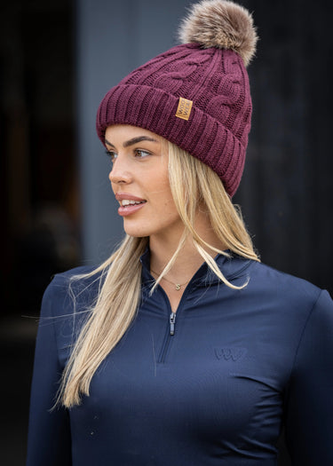 Woof Wear Plum Cable Beanie