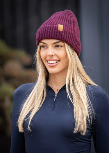 Woof Wear Plum Ribbed Beanie