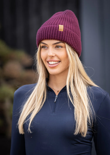 Woof Wear Plum Ribbed Beanie| Online For Equine