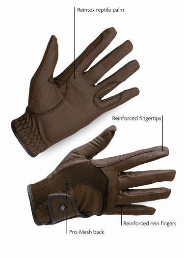 Woof Wear Reintex Mesh Riding Glove | Chocolate| Online For Equine