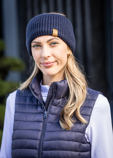 Woof Wear Ribbed Headband | Navy| Online For Equine