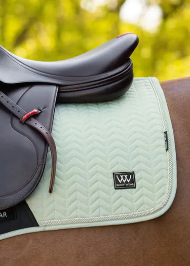 Woof Wear Sage Green Herringbone Saddle Close Contact Pad| Online For Equine