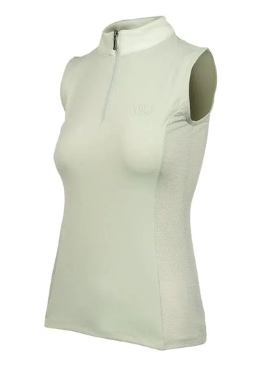 Woof Wear Sage Green Sleeveless Ladies Tech Riding Shirt| Online For Equine