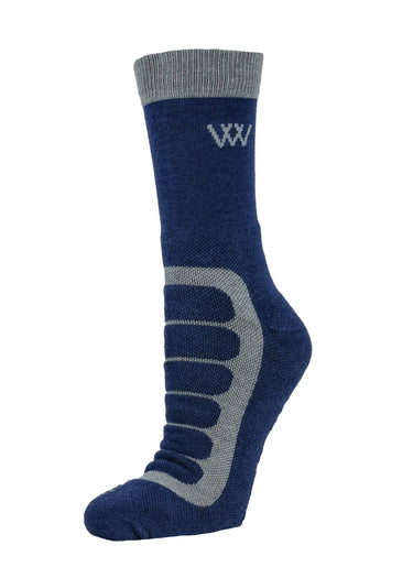 Woof Wear Short Bamboo Tech Riding Sock Navy/ Grey| Online For Equine