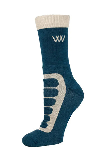 Woof Wear Short Bamboo Tech Riding Sock Petrol/ Stone| Online For Equine