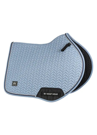 Woof Wear Steel Blue Herringbone Saddle Close Contact Pad| Online For Equine