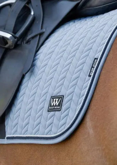 Woof Wear Steel Blue Herringbone Saddle Dressage Pad| Online For Equine