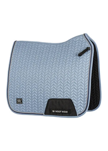Woof Wear Steel Blue Herringbone Saddle Dressage Pad| Online For Equine