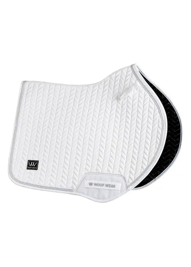 Woof Wear White Herringbone Saddle Close Contact Pad| Online For Equine