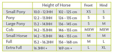 Buy Woof Wear Steel Club Brushing Boot Size Guide | Online for Equine