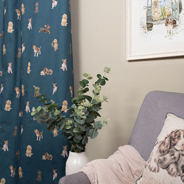 Wrendale Designs Dog Teal Fabric| Online For Equine