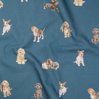 Wrendale Designs Dog Teal Fabric| Online For Equine