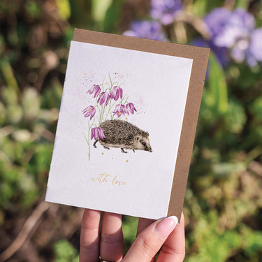 Wrendale Designs Little Wanderer' Hedgehog With Love Little Sentiment Card| Online For Equine