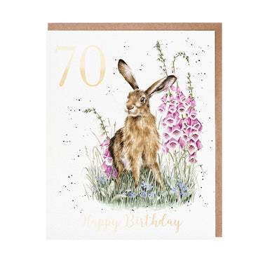 Wrendale Designs The Wild Garden' Hare 70Th Birthday Card| Online For Equine