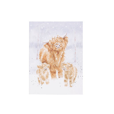 Wrendale Designs 'A Highland Christmas' Highland Cow A6 Paperback Notebook| Online For Equine
