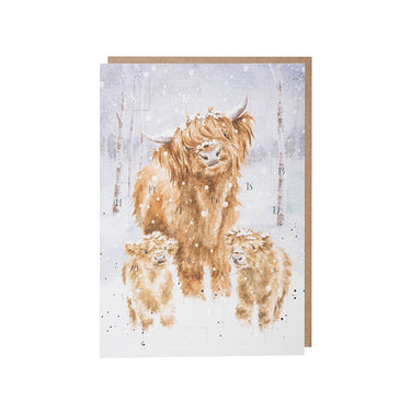 Wrendale Designs 'A Highland Christmas' Highland Cow Advent Calendar Card| Online For Equine