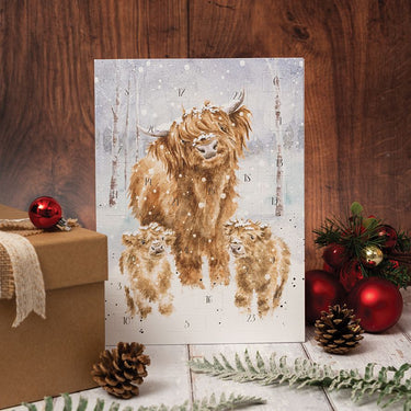 Wrendale Designs 'A Highland Christmas' Highland Cow Advent Calendar| Online For Equine
