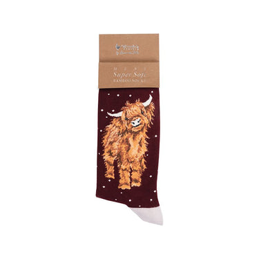 Wrendale Designs 'A Highland Christmas' Highland Cow Men'S Christmas Socks| Online For Equine