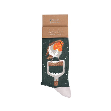 Wrendale Designs 'A Little Red Robin' Robin Men'S Christmas Socks| Online For Equine