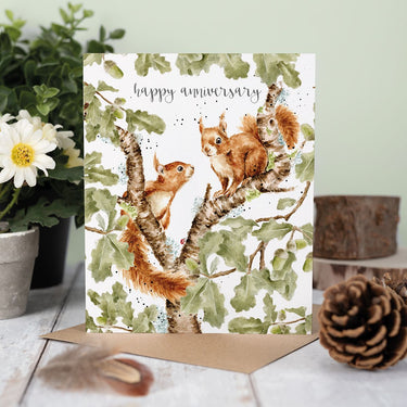 Wrendale Designs 'Another Year Squirreling Around' Squirrel Anniversary Card| Online For Equine