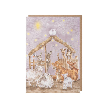Wrendale Designs 'Away In A Manger' Farmyard Advent Calendar Card| Online For Equine