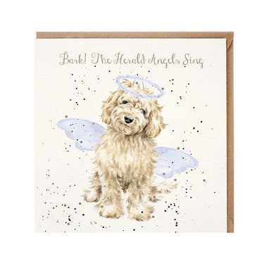 Wrendale Designs 'Bark! The Herald' Labradoodle Dog Christmas Card| Online For Equine