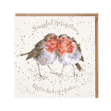 Wrendale Designs 'Birds Of A Feather' Robin Christmas Card| Online For Equine