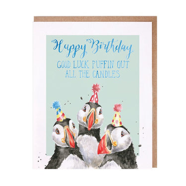 Wrendale Designs 'Birthday Candles' Puffin Birthday Card| Online For Equine