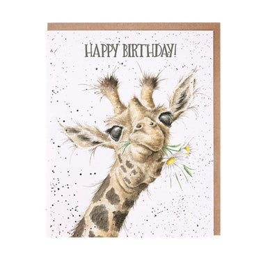 Wrendale Designs 'Birthday Flowers' Giraffe Birthday Card| Online For Equine
