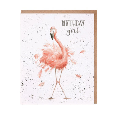 Wrendale Designs 'Birthday Girl' Flamingo Birthday Card| Online For Equine
