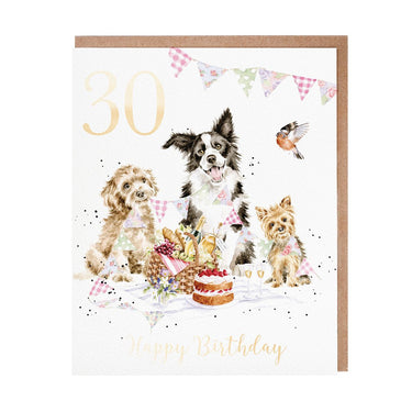 Wrendale Designs 'Birthday Pawty' Dog 30Th Birthday Card| Online For Equine