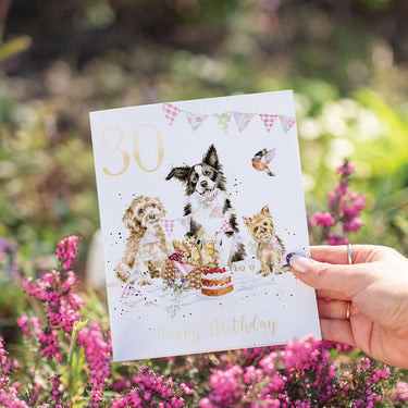 Wrendale Designs 'Birthday Pawty' Dog 30Th Birthday Card| Online For Equine
