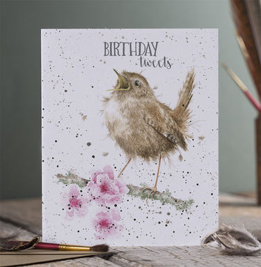 Wrendale Designs 'Birthday Tweets' Wren Birthday Card| Online For Equine