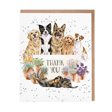 Wrendale Designs 'Bloom And Barks' Dog Thank You Card| Online For Equine