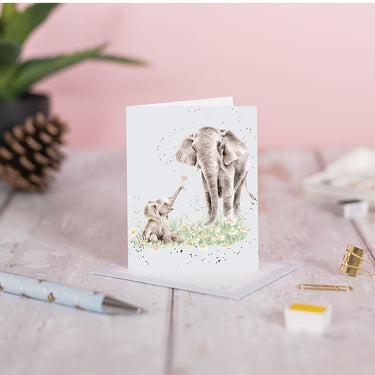 Wrendale Designs 'Bloom And Grow' Elephant Mini Card| Online For Equine
