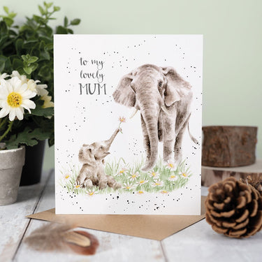 Wrendale Designs 'Bloom And Grown' Elephant Mum Card| Online For Equine