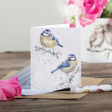 Wrendale Designs 'Blossom' Blue Tits Mini Card| Online For Equine