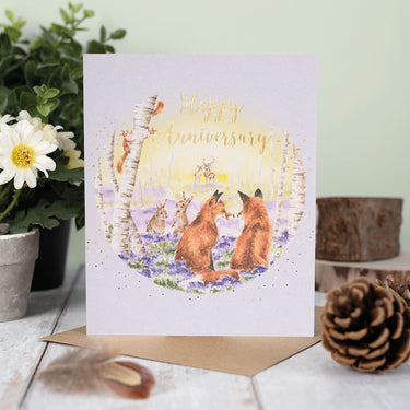 Wrendale Designs 'Bluebell Woods' Woodland Animal Anniversary Card| Online For Equine