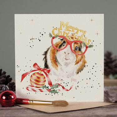 Wrendale Designs 'Christmas Guinea Pig' Guinea Pig Christmas Card| Online For Equine