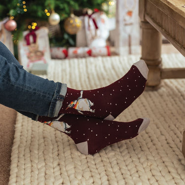 Wrendale Designs 'Christmas King' Penguin Men'S Socks| Online For Equine