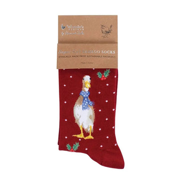 Wrendale Designs 'Christmas Scarves' Duck Socks| Online For Equine